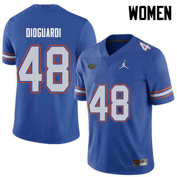 Jordan Brand Women #48 Brett DioGuardi Florida Gators College Football Jerseys Sale-Royal